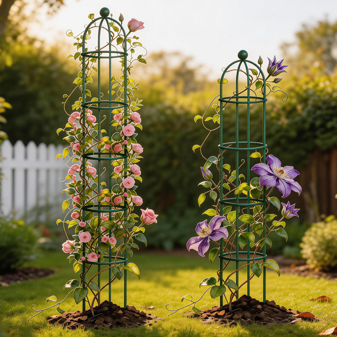 Round Obelisk Garden Trellis, 6.4 Feet