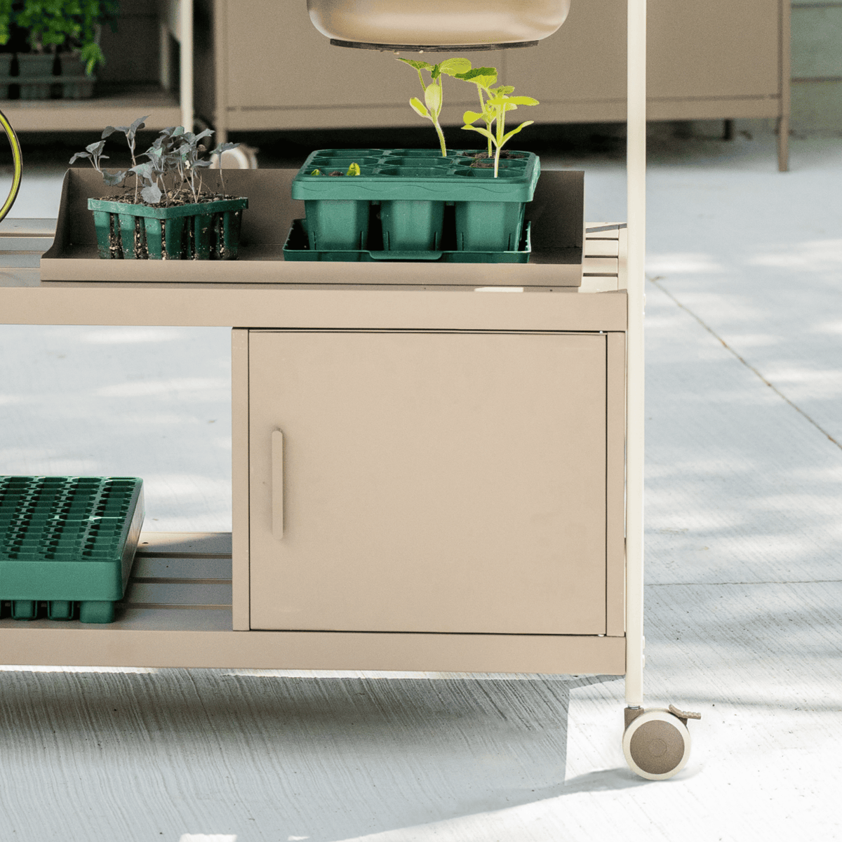 Product photo of potting bench storage cabinet