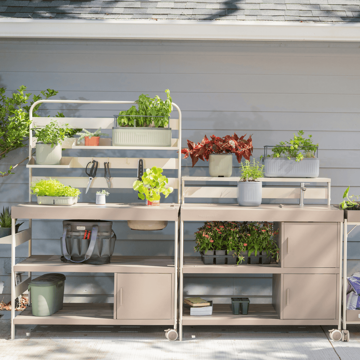 Product photo of potting bench storage cabinet
