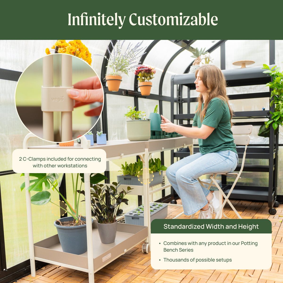 Product photo of garden potting table