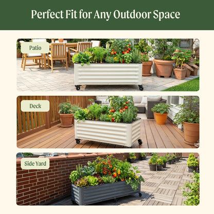 Product photo of rolling garden bed, 21 x 48 inches
