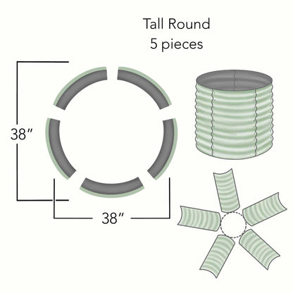 Round Metal Raised Garden Bed, 29 Inches Tall