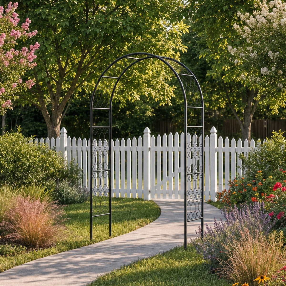 Round Lattice Garden Arch