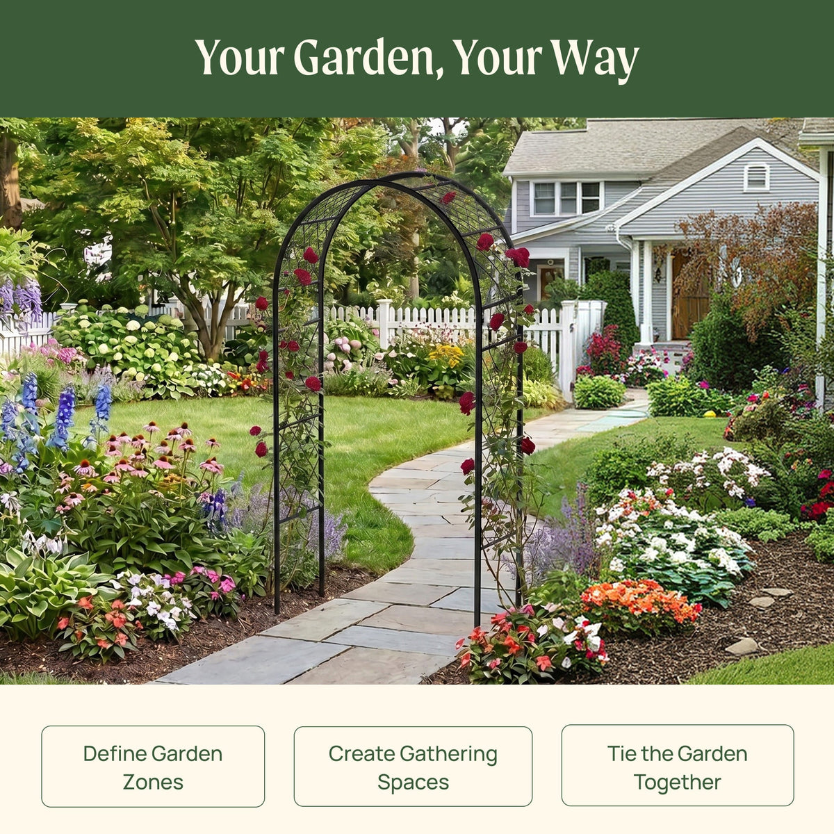 Round Lattice Garden Arch