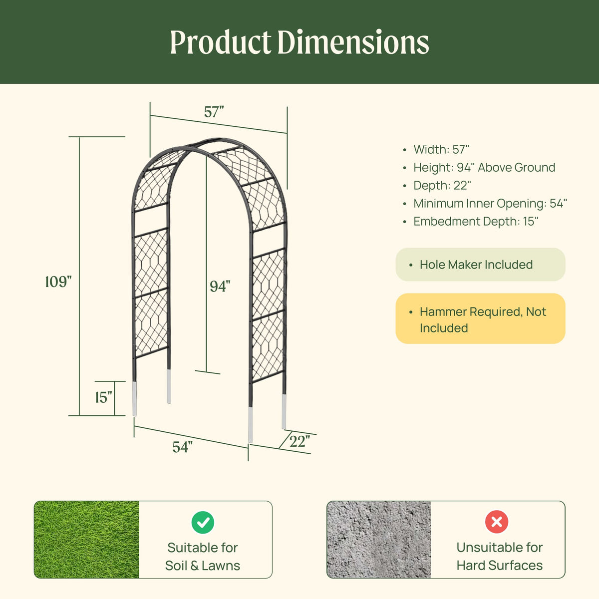 Round Lattice Garden Arch