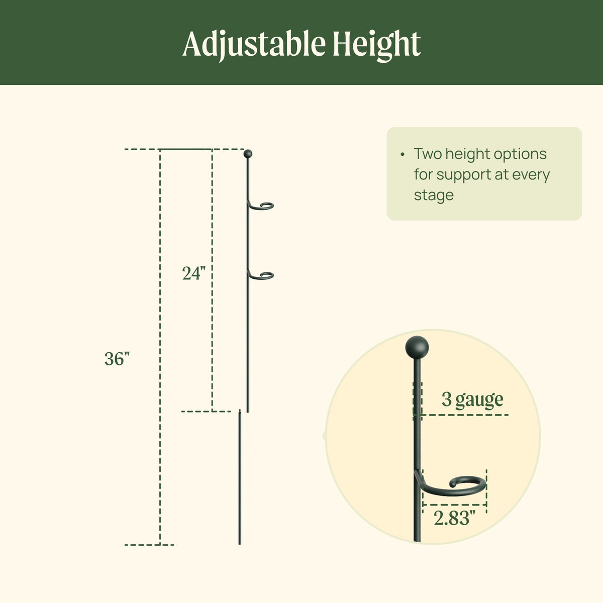 Loop Single-Stem Plant Supports, 3 Pack