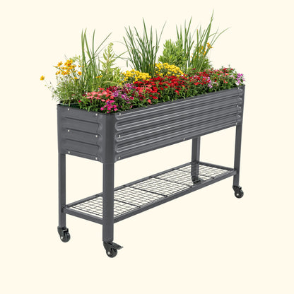 Product photo of slim rolling elevated bed, 18 x 66 inches