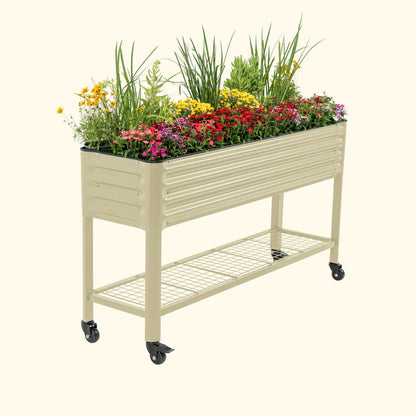 Product photo of slim rolling elevated bed, 18 x 66 inches