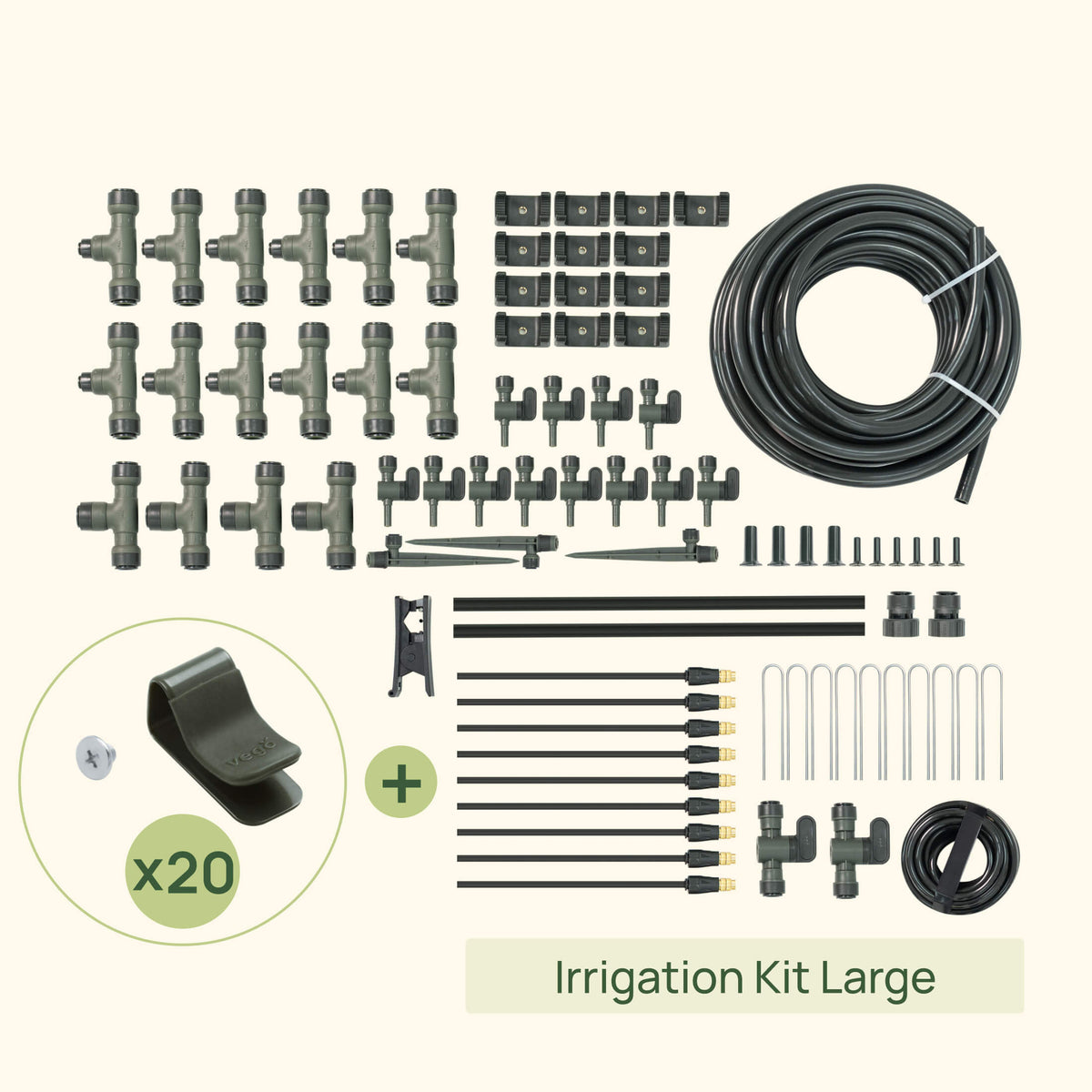 Product photo of large irrigation kit with two clamp sets