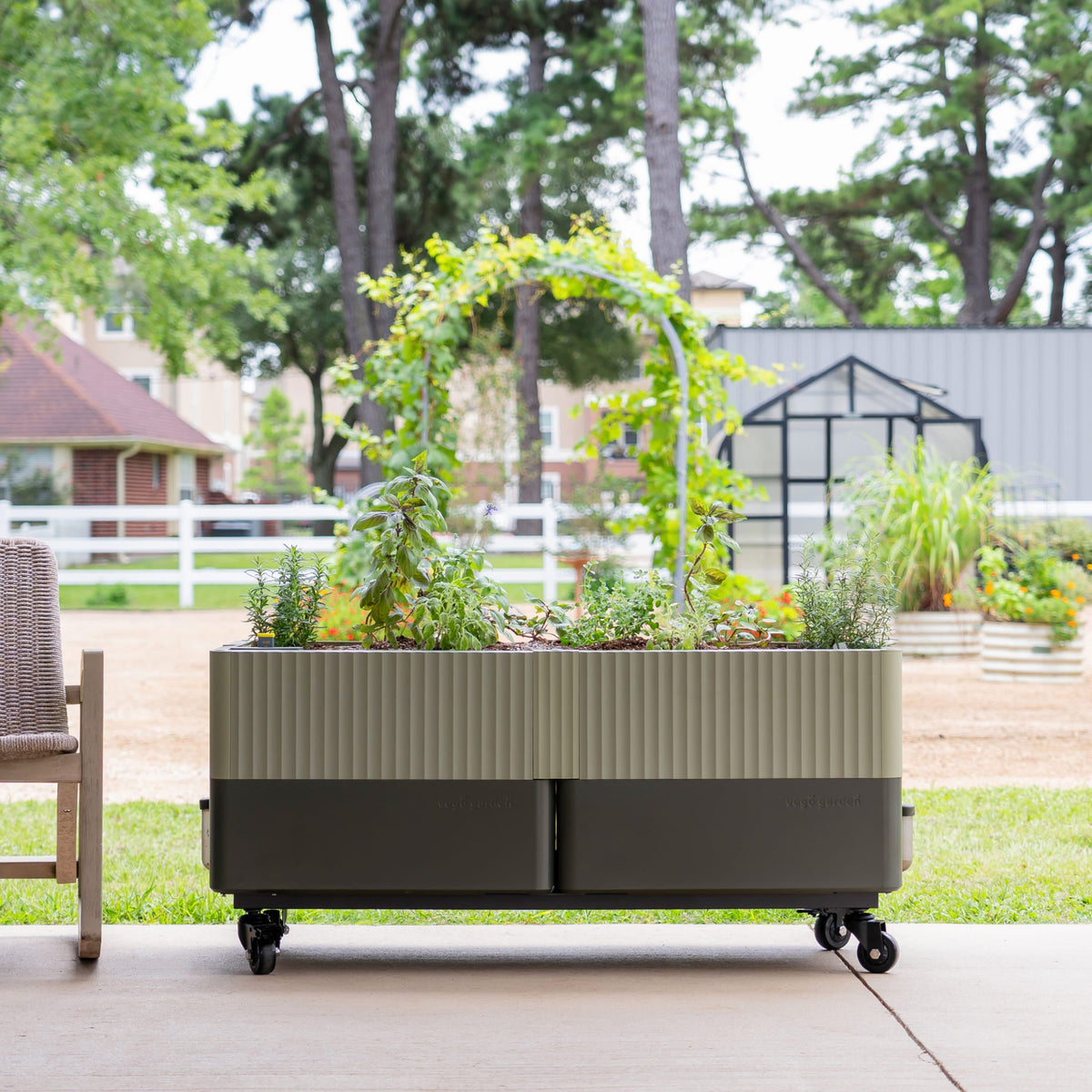 Rolling Self-Watering Planter, 21 x 48 Inches