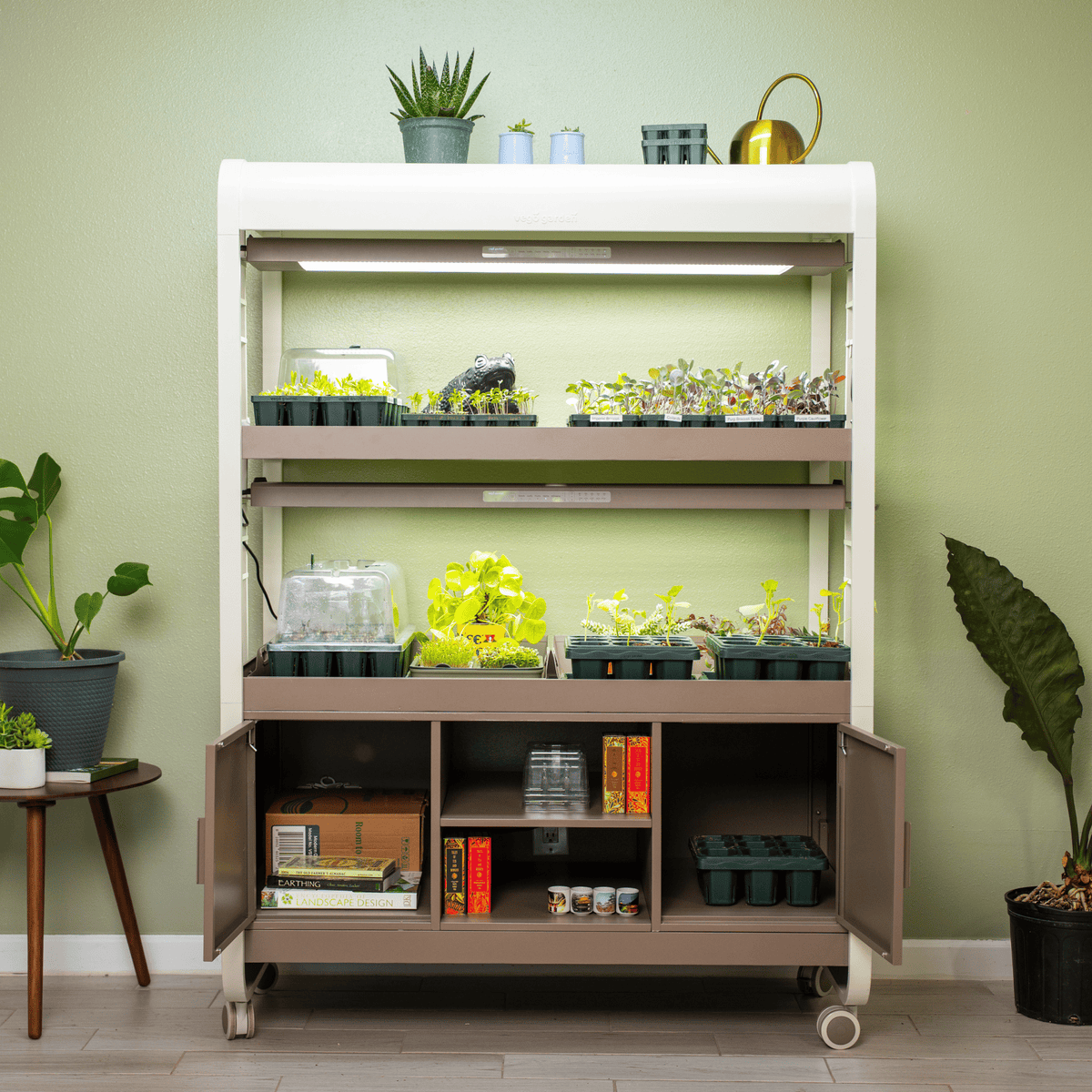 Product photo of grow light garden with storage