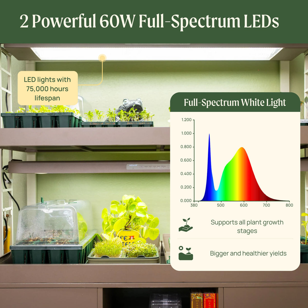 Product photo of grow light garden with storage