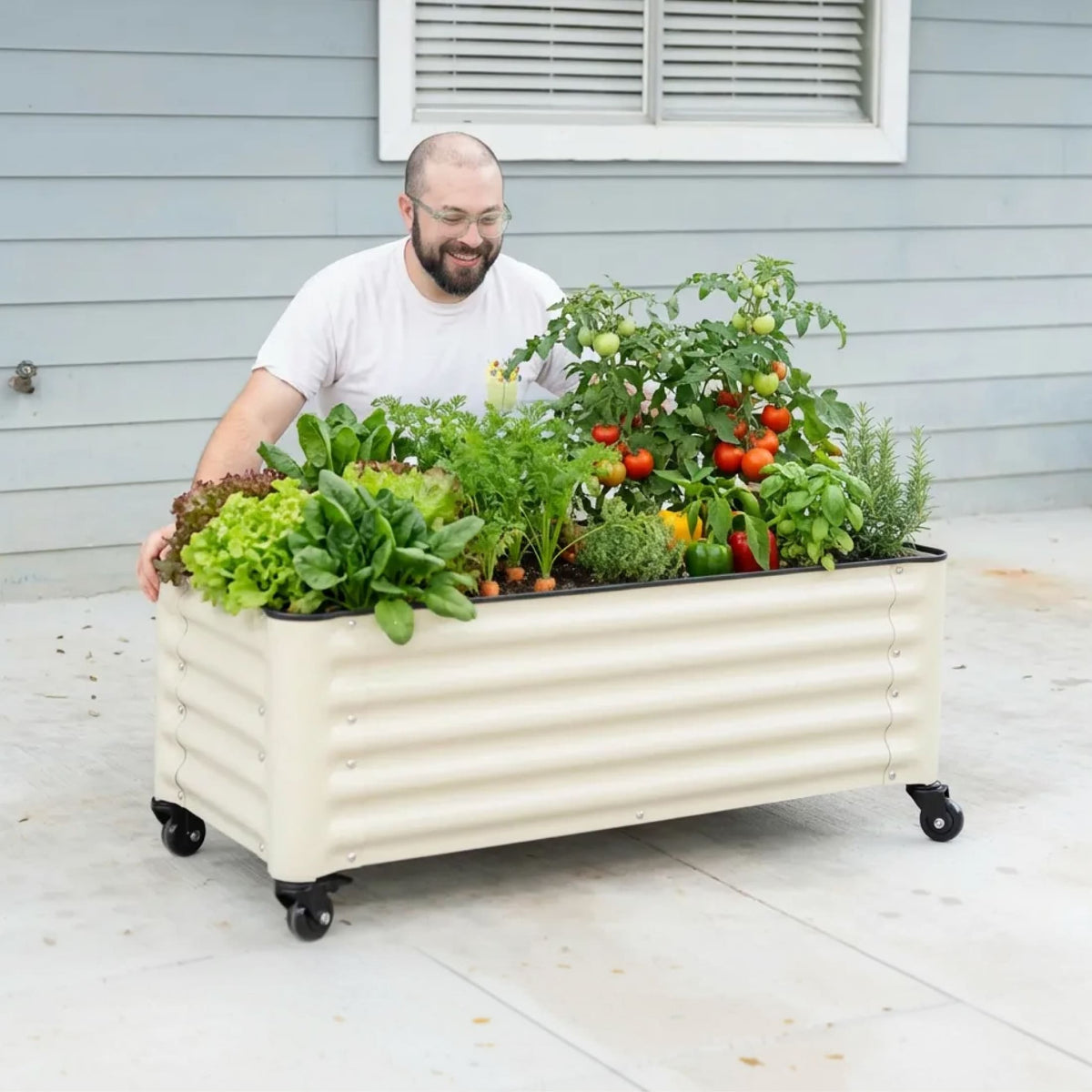 Product photo of rolling garden bed, 21 x 48 inches