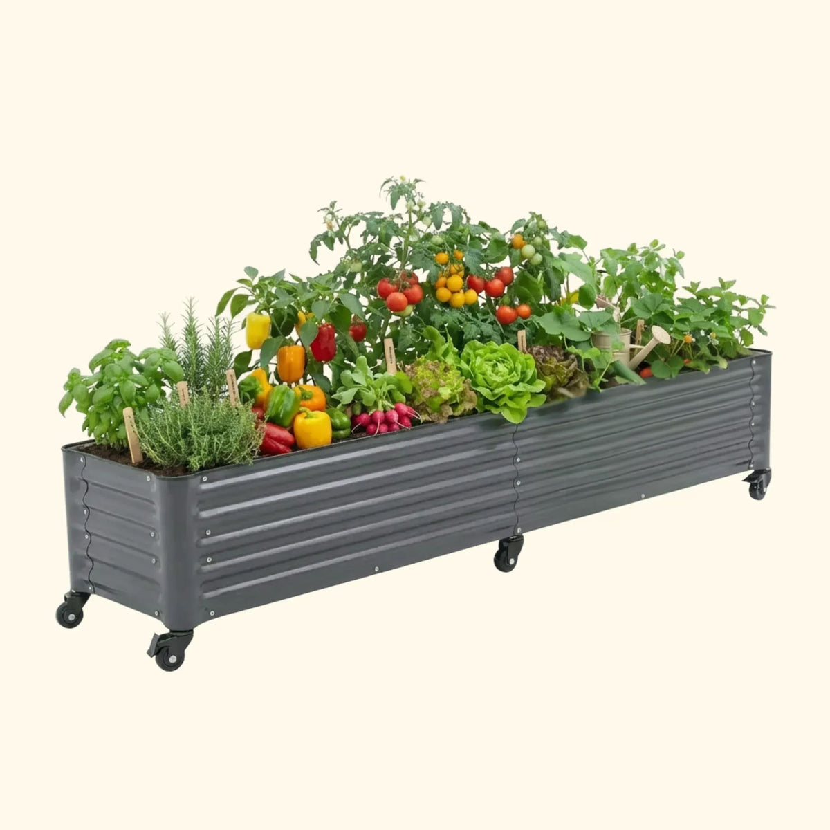 Product photo of rolling garden bed, 21 x 96 inches