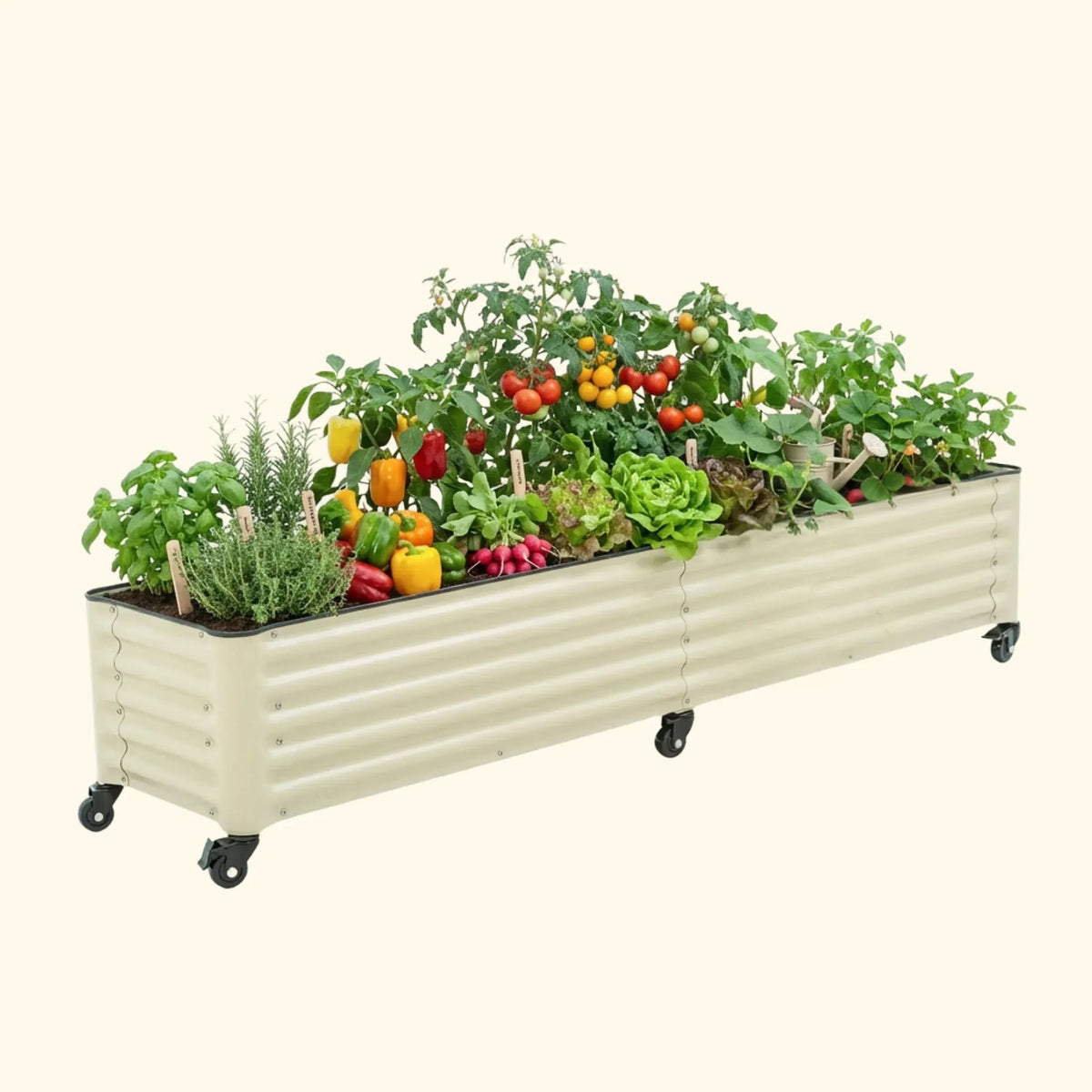 Product photo of rolling garden bed, 21 x 96 inches