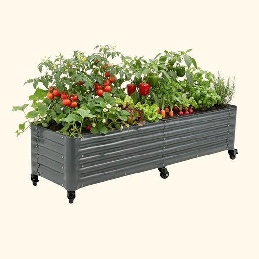 Product photo of rolling garden bed, 21 x 72 inches
