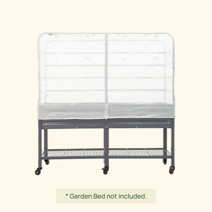 Product photo of frost cover and trellis for elevated beds