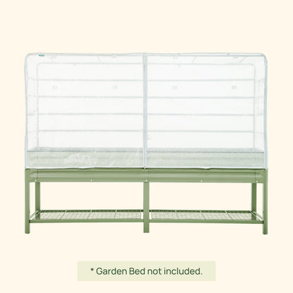 Product photo of frost cover and trellis for elevated beds