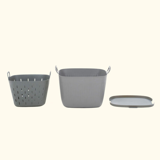 Product photo of 8-gallon garden tub, strainer and lid kit
