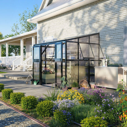 Lean-To Greenhouse, 6.5 x 8.5 Feet