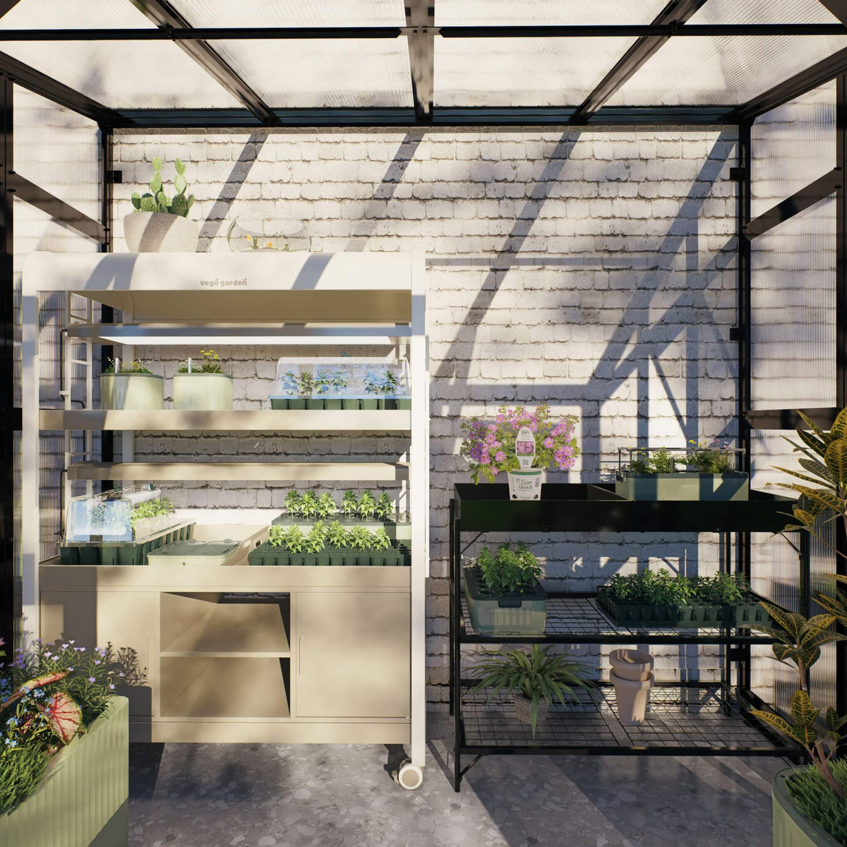 Lean-To Greenhouse, 6.5 x 8.5 Feet