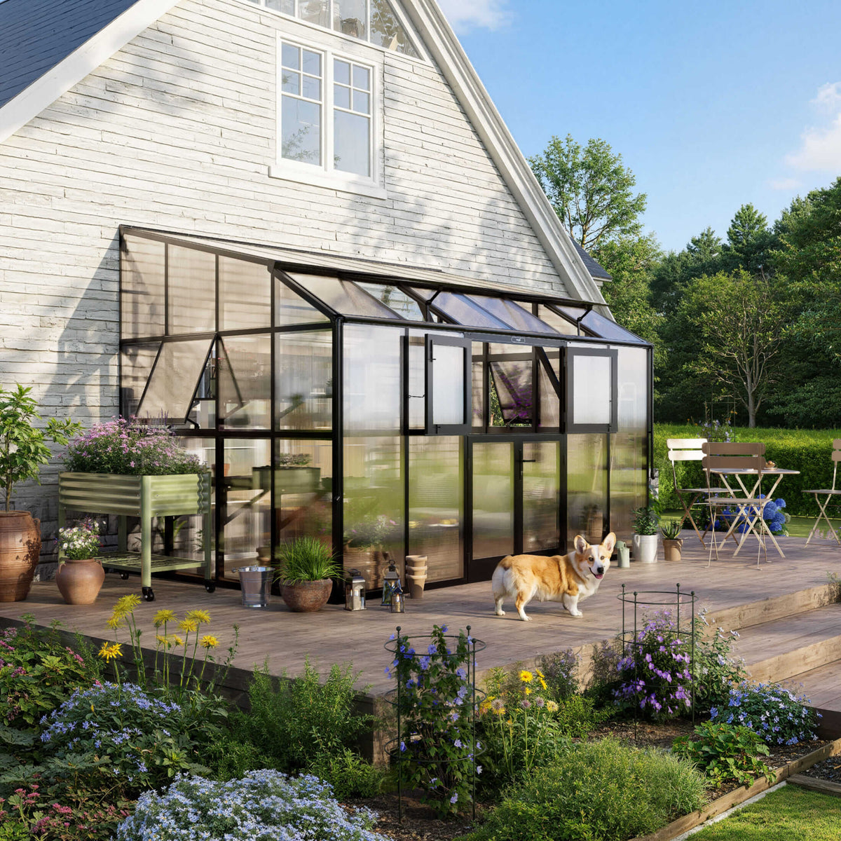 Lean-To Greenhouse, 8.5 x 12.5 Feet