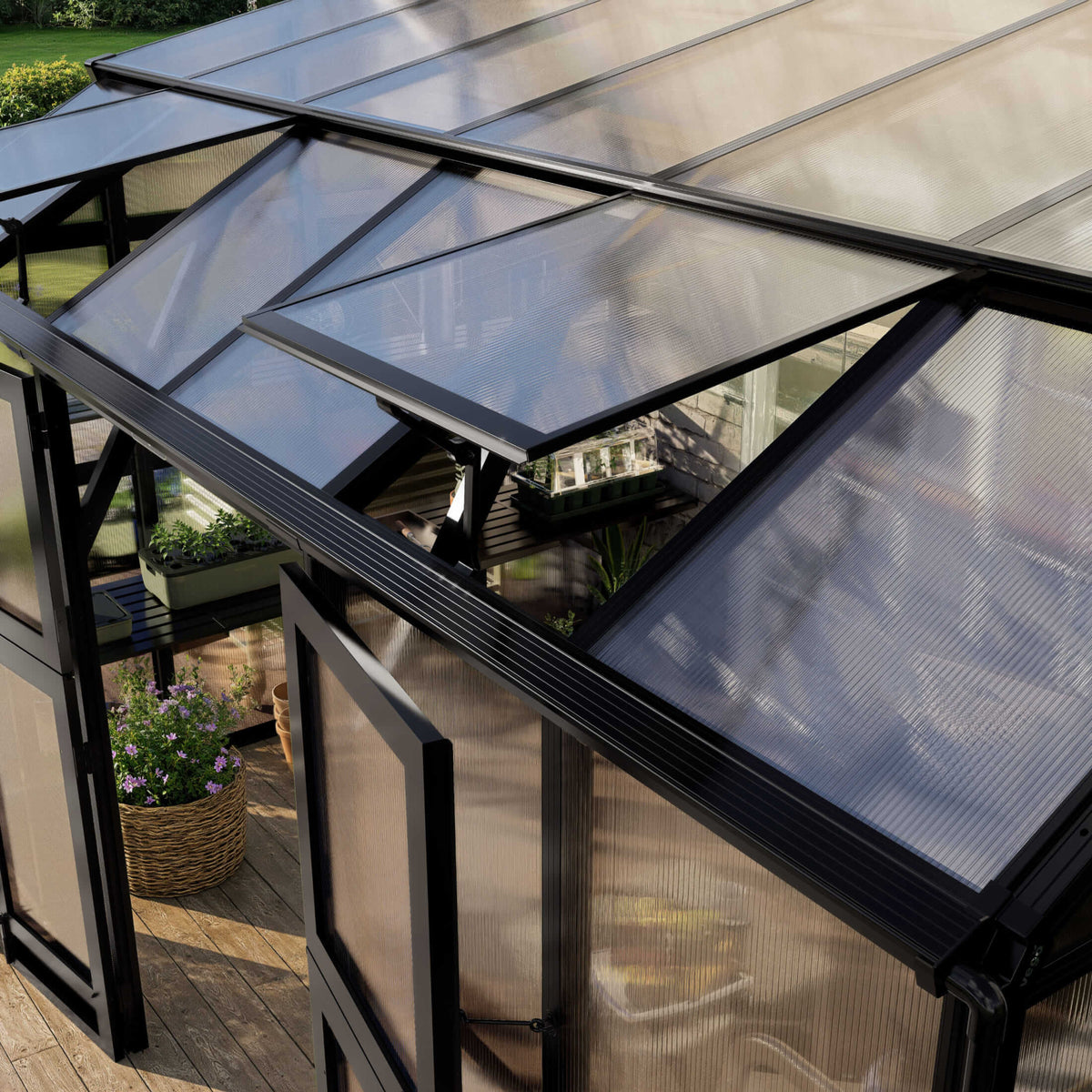Lean-To Greenhouse, 8.5 x 12.5 Feet