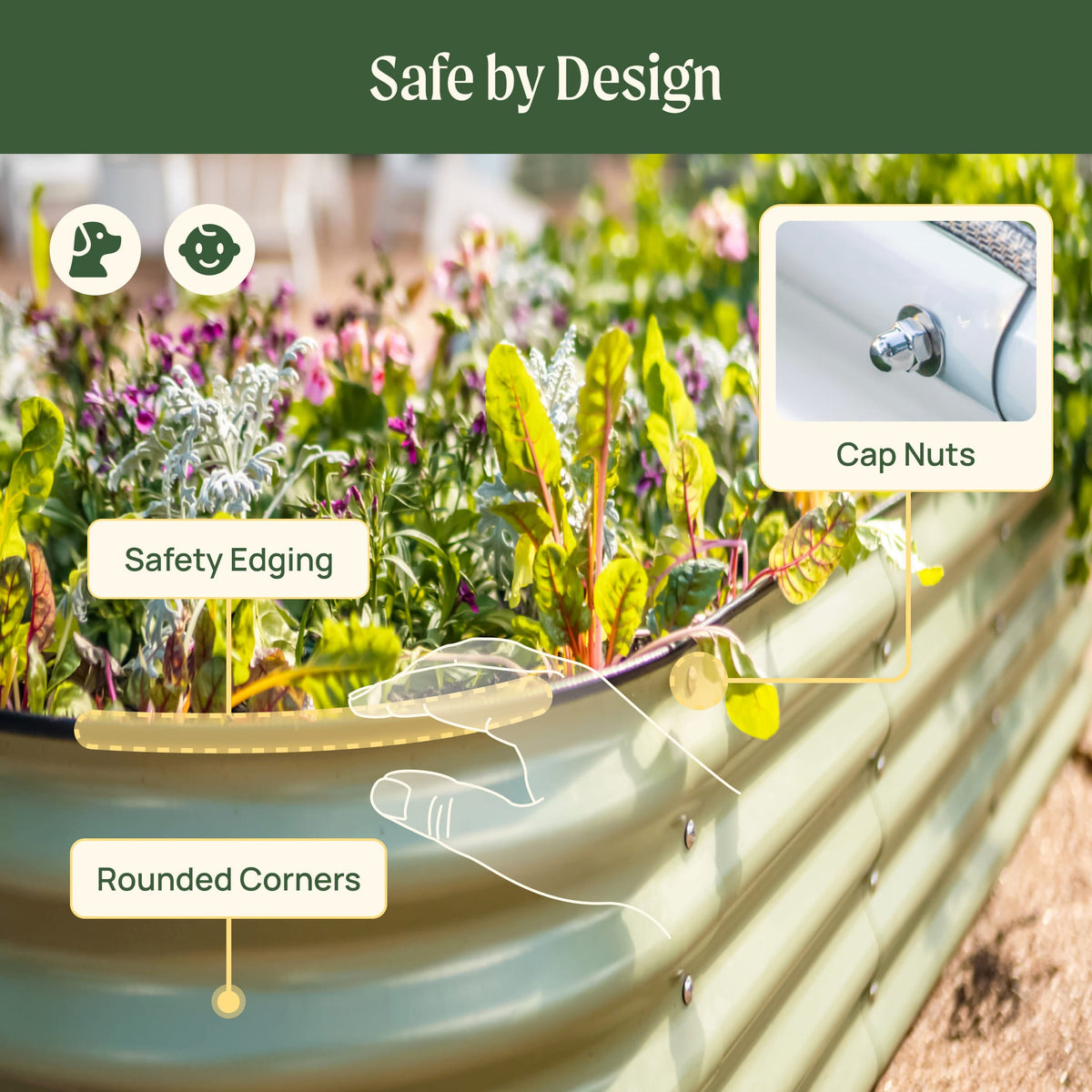 17-Inch-Tall Modular Metal Raised Bed
