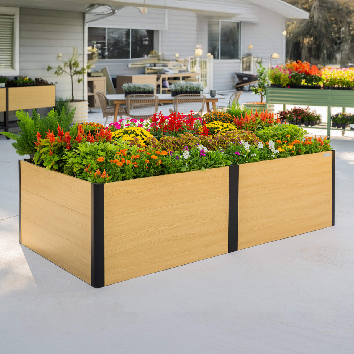 Product photo of woodgrain raised bed, 48 x 96 x 26 inches