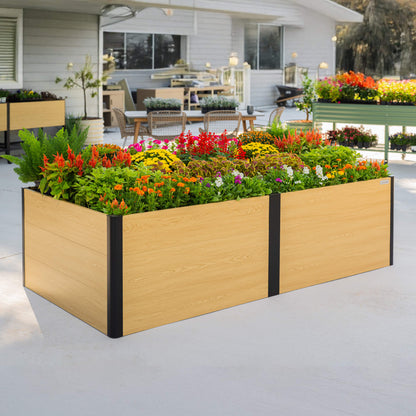 Product photo of woodgrain raised bed, 48 x 96 x 26 inches