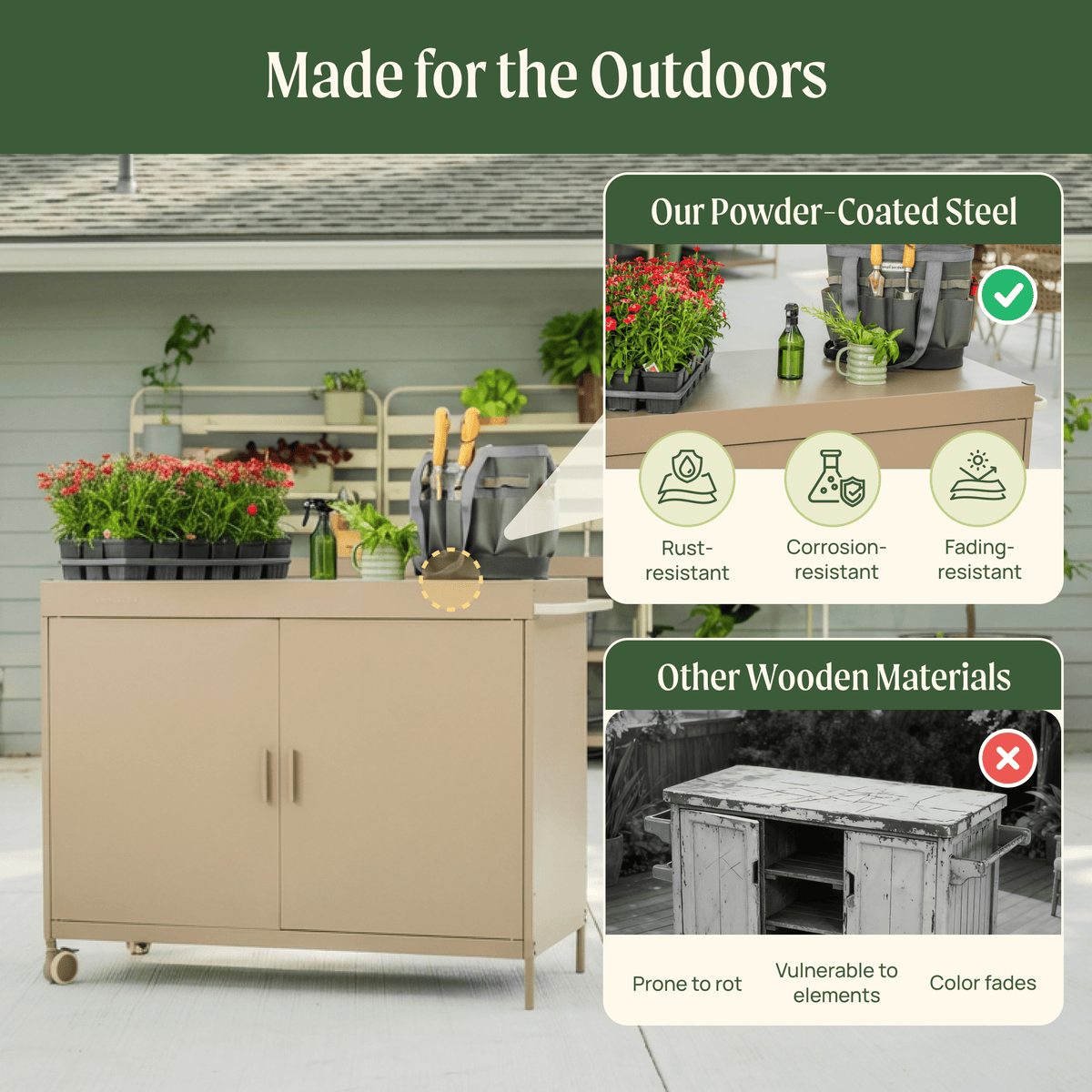 Product photo of garden workstation cabinet