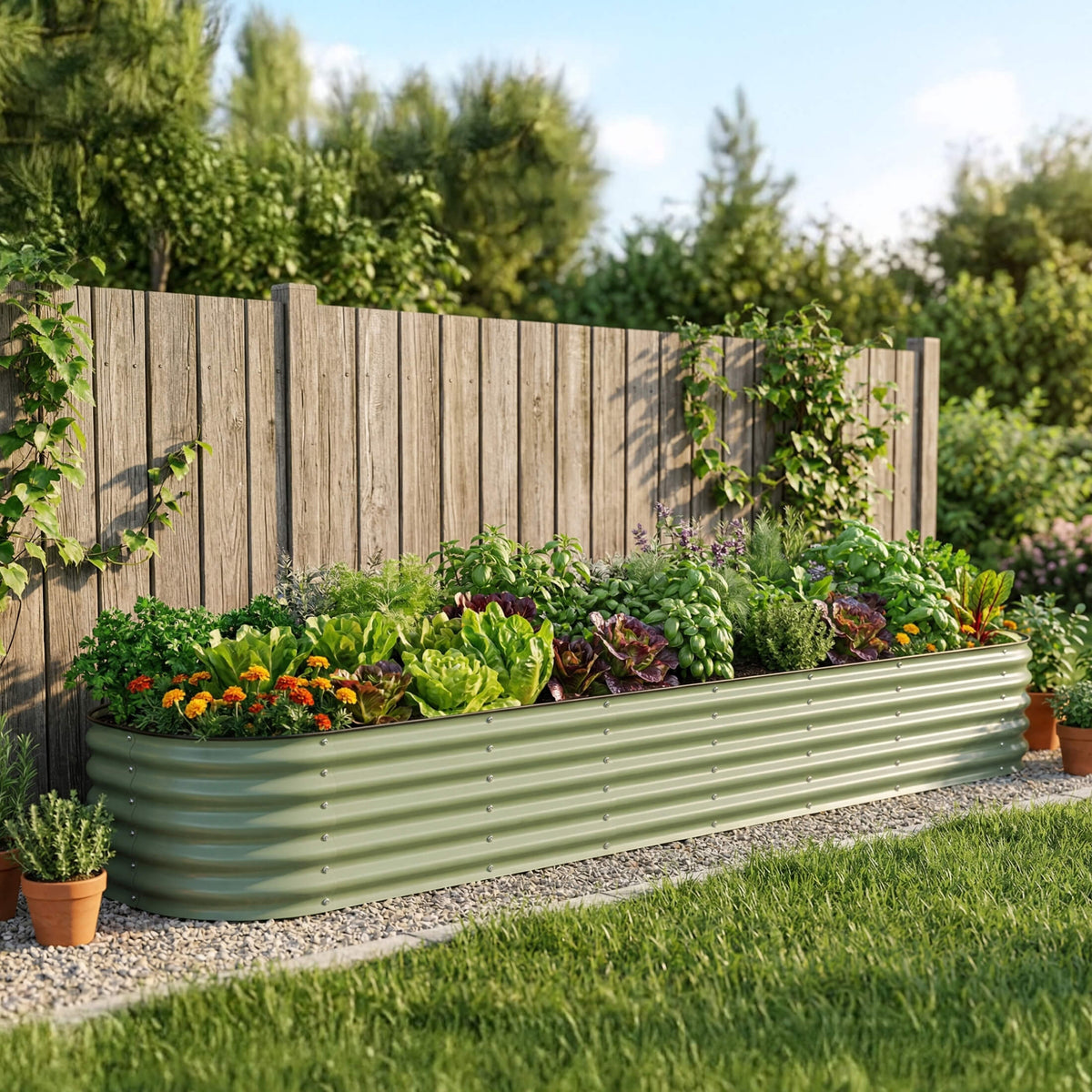 17-Inch-Tall Modular Metal Raised Bed