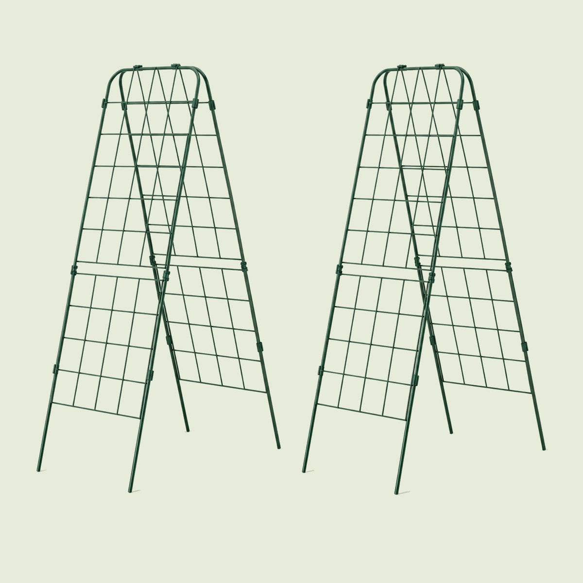 Adjustable A-Frame Trellis, 2 Pack on a soft green background