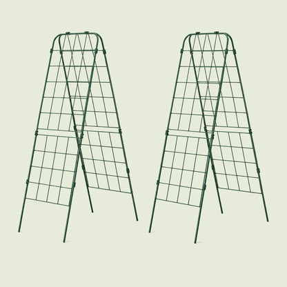 Adjustable A-Frame Trellis, 2 Pack on a soft green background