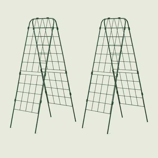 Adjustable A-Frame Trellis, 2 Pack on a soft green background