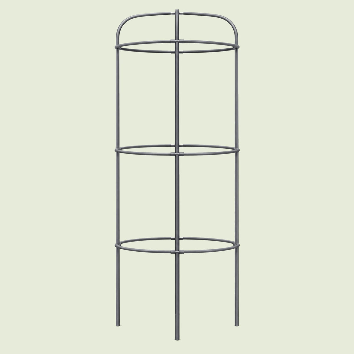 Adjustable Metal Trellis for Tomato Planter on a soft green background
