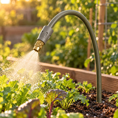 Adjustable Mist Nozzle for Irrigation in use in a home garden