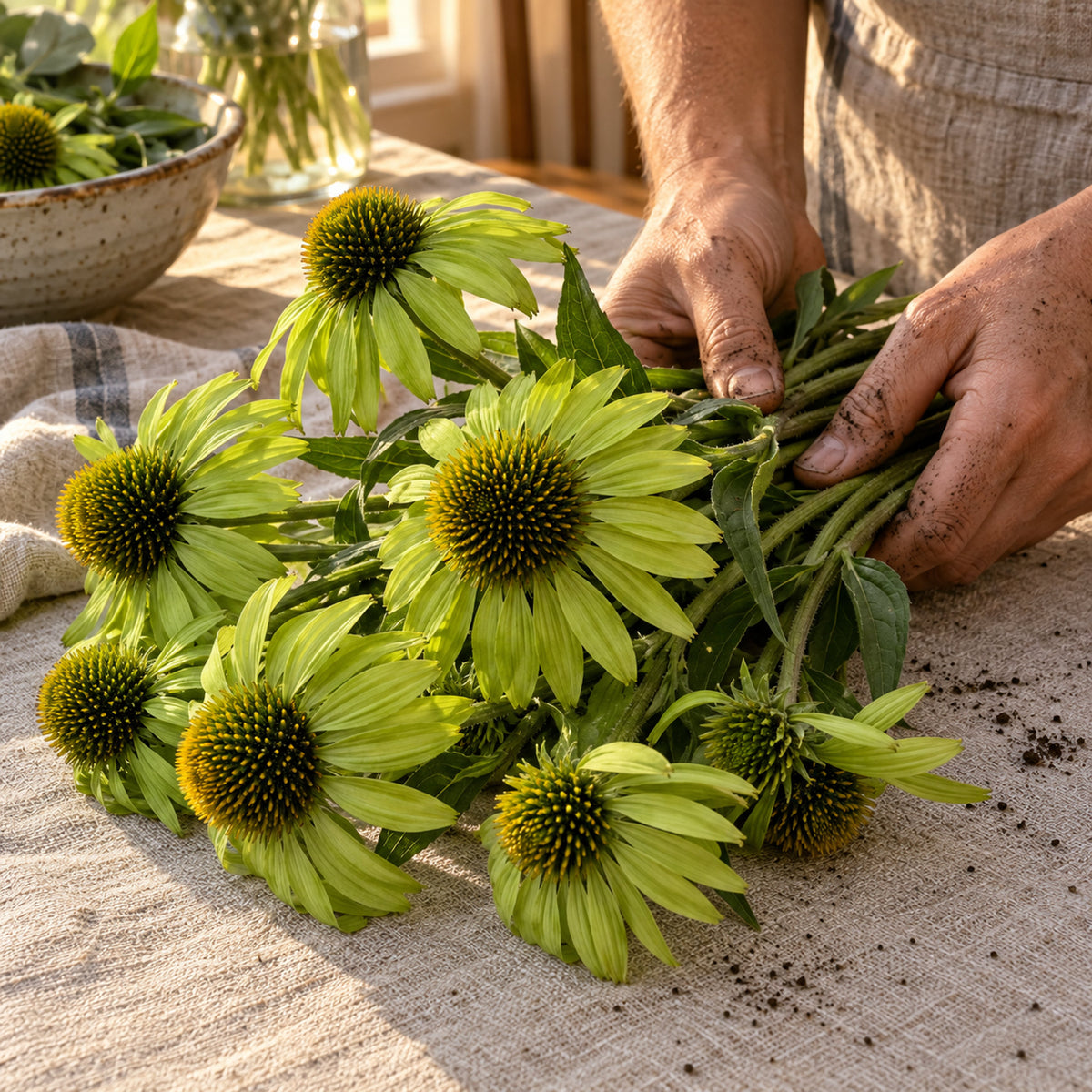 Alan's Pride Echinacea Seeds harvest up close