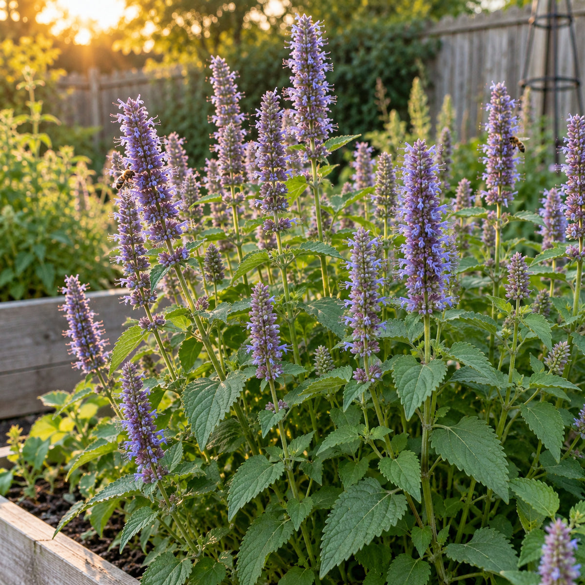 Anise Hyssop Seeds growing in a home garden