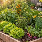 Beginner Vegetable and Herb Seed Pack growing in a home garden