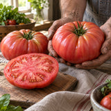 Big Brandy Pole Tomato Seeds harvest up close