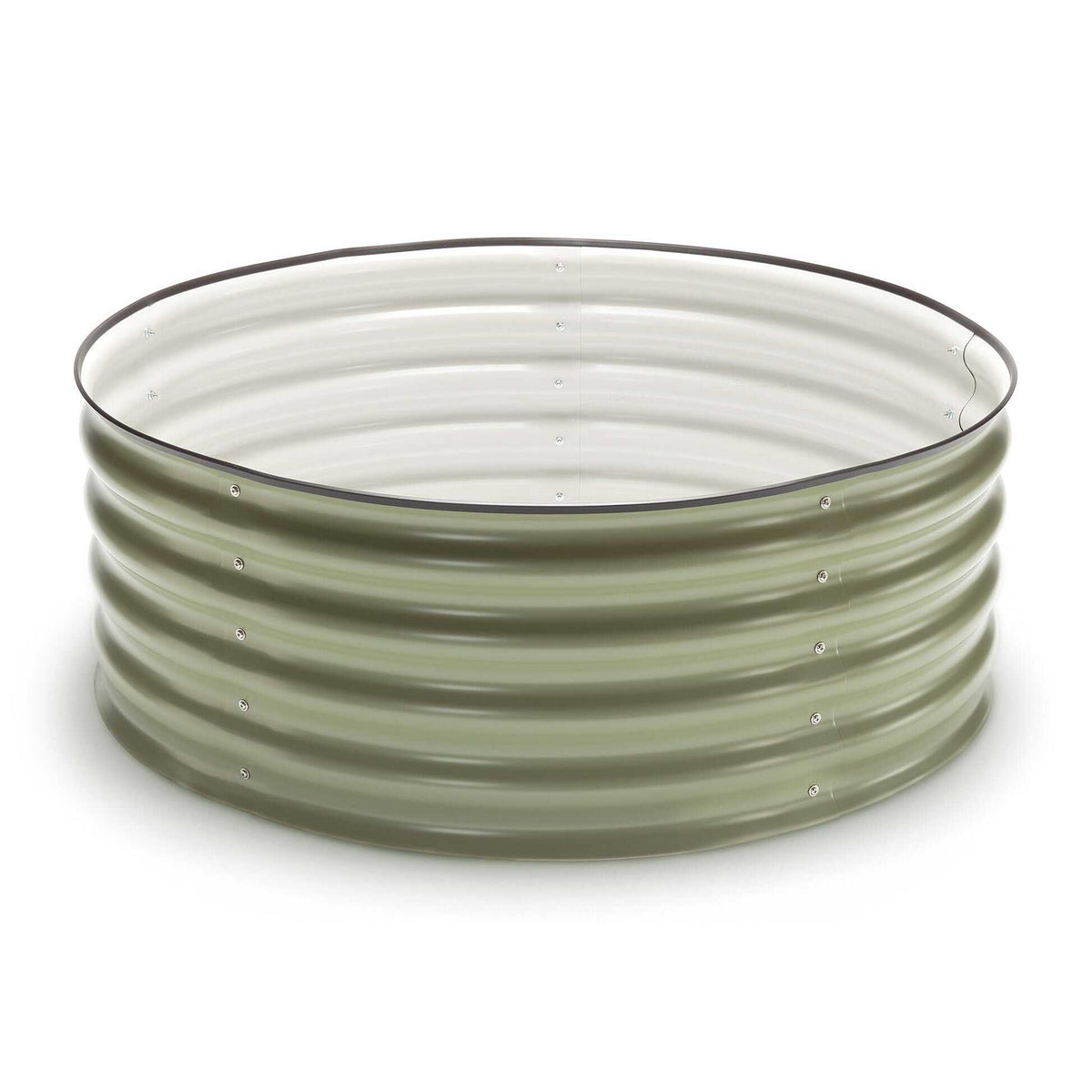 Round Metal Raised Garden Bed, 15 Inches Tall