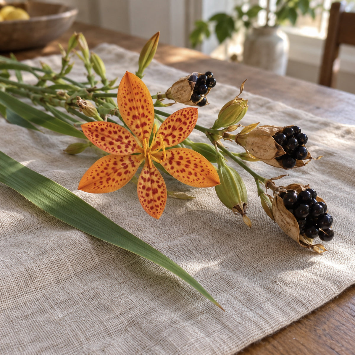 Blackberry Lily Seeds harvest up close
