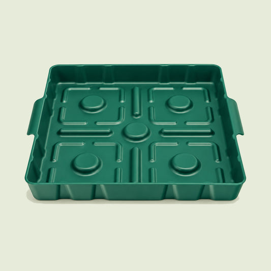 Bottom Watering Tray, 10 x 10 Inches on a soft green background