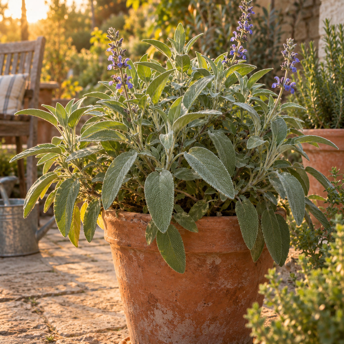 Broadleaf Sage Seeds growing in a home garden