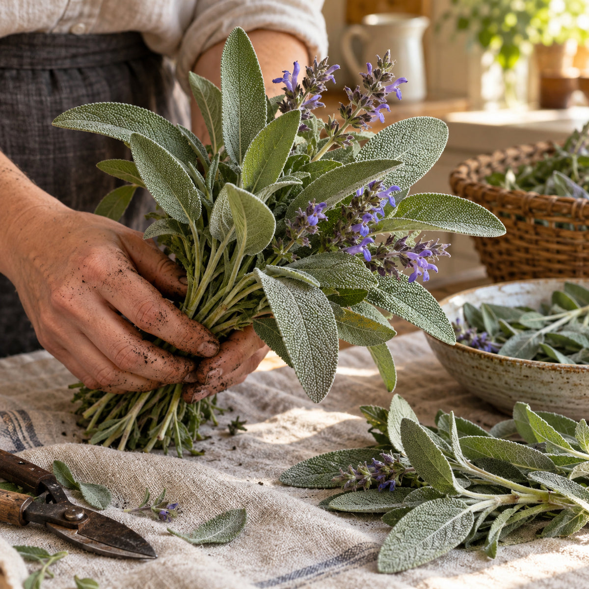 Broadleaf Sage Seeds harvest up close