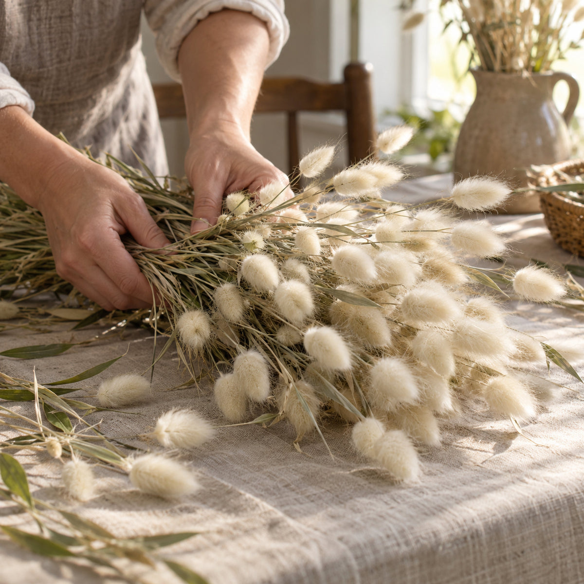 Bunny Tails Grass Seeds harvest up close