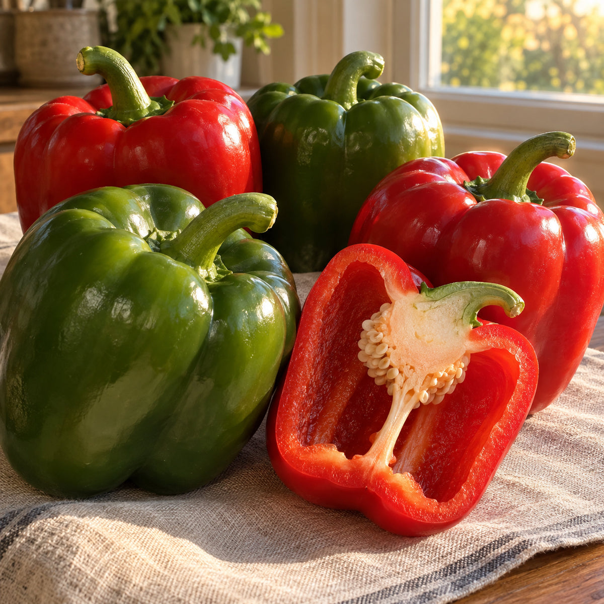 California Wonder Sweet Pepper Seeds harvest up close