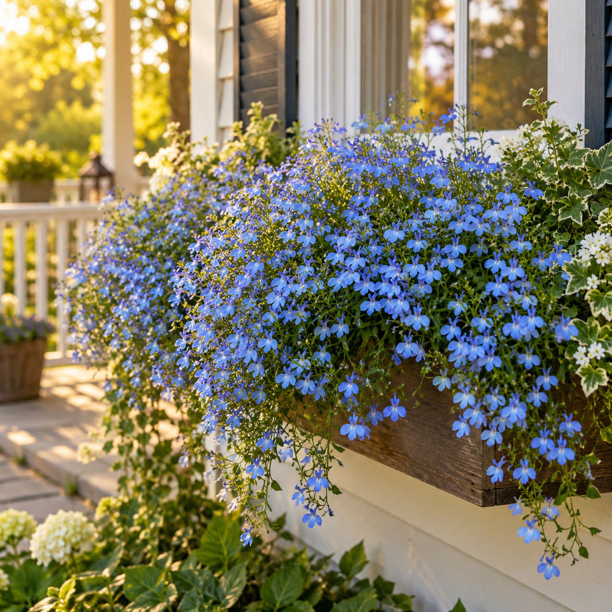 Cambridge Blue Lobelia Seeds growing in a home garden