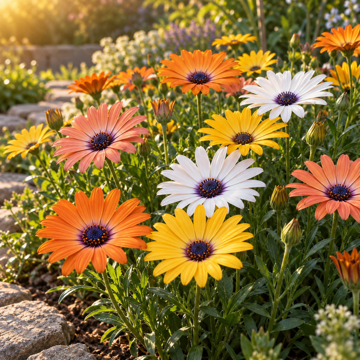 Cape Marigold African Daisy Seeds growing in a home garden